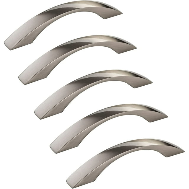 Jinsinto Door Handles Drawer Handles Dresser Handles Arc Handle 128 mm Center Distance Stainless Steel Finish