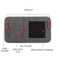 thumbnail image 6 of Fnochy Car Sunglass Holder Universal Fit Visor Organizer Premium Suede Leather Multifunctional Storage for Glasses Cards Masks Tickets Easy Install Car Accessories Durable Design, 6 of 8
