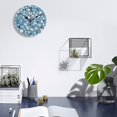 thumbnail image 2 of Silent Wall Clock 25cm/9.84in Round Wall Clock Blue Seashell Hanging Clock for Home Living Room Bedroom Kitchen Non Ticking Battery Operated Living Room Mute Clock, 2 of 5