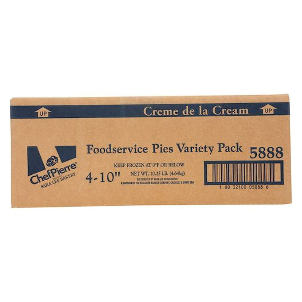 Sara Lee Chef Pierre Creme de la Cream Pie - Variety Pack, 10 inch -- 4 per case.