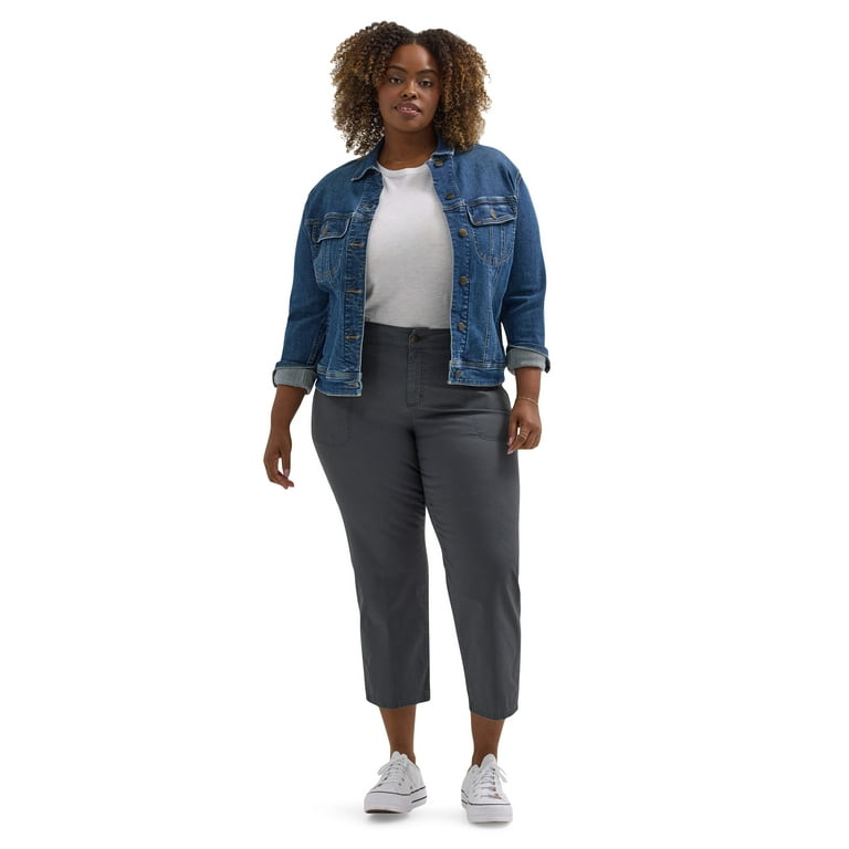 Lee® Women's Plus Heritage Mid Rise Carpenter Crop - Walmart.com