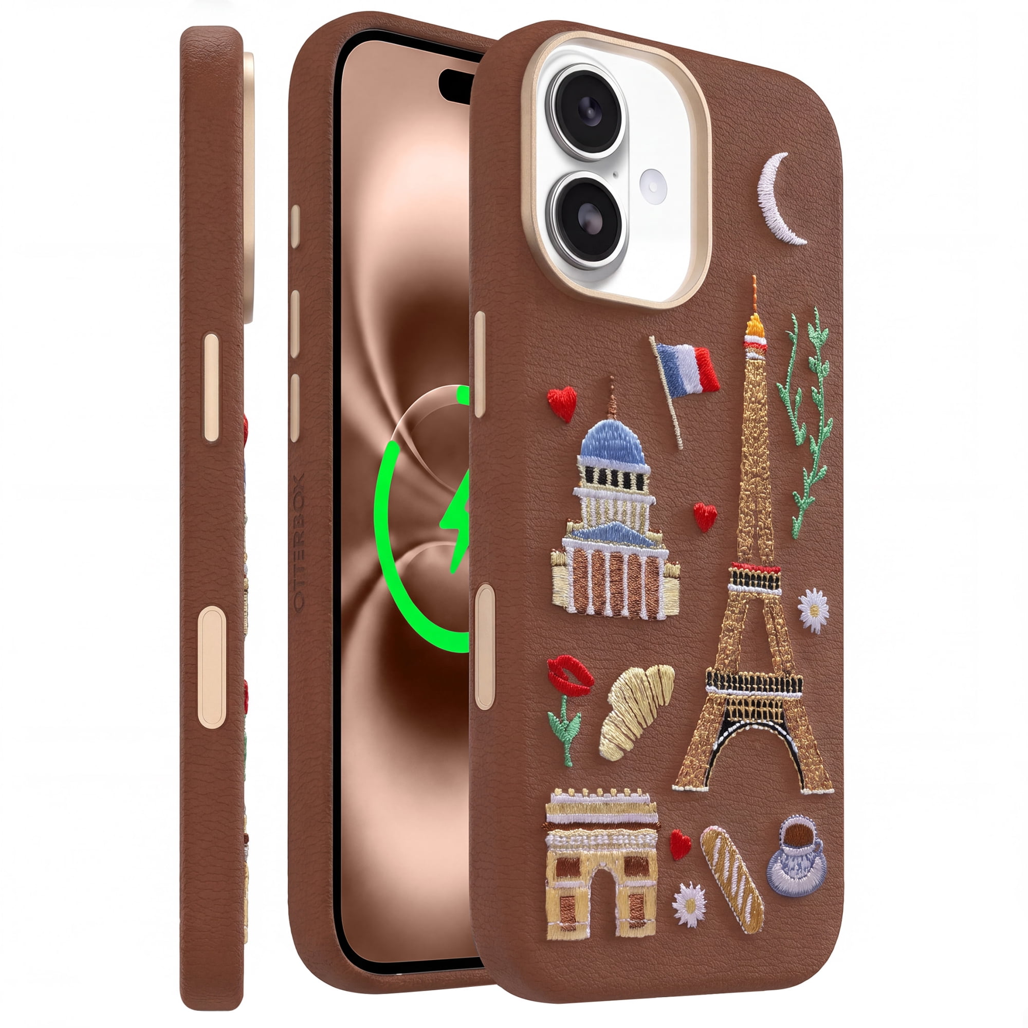 OtterBox iPhone 17 Case with Cactus Leather, MagSafe, 3X Drop Protection (City)