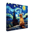 thumbnail image 4 of Canvas Wall Art - Ivan Guaderrama 'A Story Of Stars And Night Winds' Wall Art for Living Room, Bedroom, or Office Décor by Trademark Fine Art - 14 x 14 Inches, 4 of 4