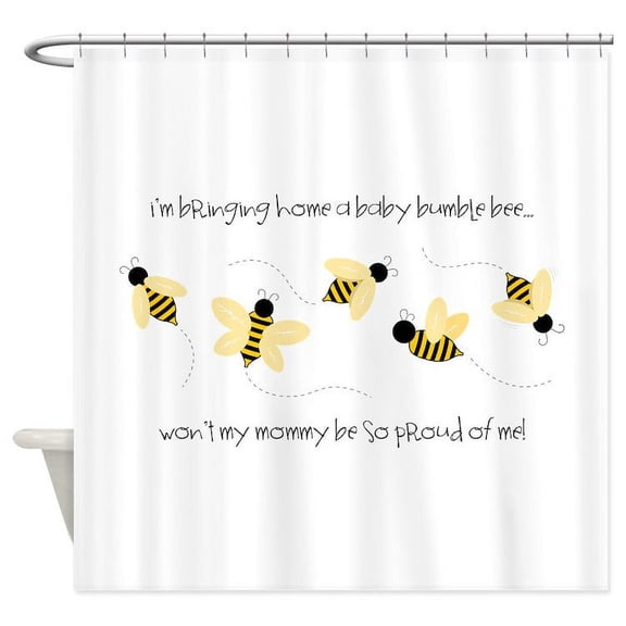 CafePress - Baby Bumble Bee - Unique Fabric Shower Curtain 70" x 72"