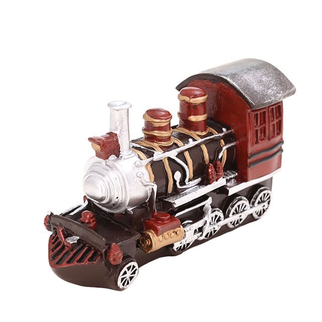 1 Pce Ornement de Train Rétro Artwork Créatif Locomotive Accessoires de Photographie Décor
