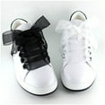thumbnail image 4 of 2 Pairs Glitter Elastic Organza Shoelaces for Women,HYG Fashion Flat Ribbon Shoe Laces,Soft Snow Yarn Shoe Strings for Sneakers,Loafers,Casual Shoes (Black), 4 of 6