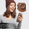 thumbnail image 6 of Classic Wallet Case Compatible with iPhone 16 Plus for Men Women, with 360° Rotation Finger Ring Kickstand PU Leather Shockproof Phone Cover with Card Slot for iPhone 16 Plus, Brown, 6 of 10