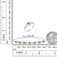thumbnail image 2 of Gem Stone King 2.81 Ct Round Yellow Citrine 925 Sterling Silver Ring and Bracelet Jewelry Set (Size 6), 2 of 3