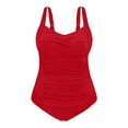 thumbnail image 5 of Maillot de Bain Grande Taille pour Femmes Maillots de Bain Rouges Maillots de Bain 1 Pce pour Femmes Maillot de Bain d'Été, 5 of 5