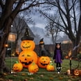 thumbnail image 4 of MAGOTAN 6 FT Halloween Inflatable Pumpkin Halloween Inflatable Pumpkins and Cat Outdoor Yard Decoration Build-in 7 LED White Lights, 4 of 8