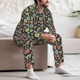 thumbnail image 7 of Lsque Daisies Flowers Pattern Long Sleeve Pajama Set for Men - Soft 2-Piece Sleepwear and Loungewear Set with Pockets, Comfy Nightwear-Small, 7 of 7