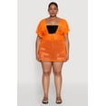 thumbnail image 3 of Womens Plus Size Mesh Tie Front Cover Up, 3 of 5