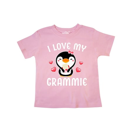 

Inktastic I Love My Grammie with Cute Penguin and Hearts Gift Toddler Toddler Girl T-Shirt