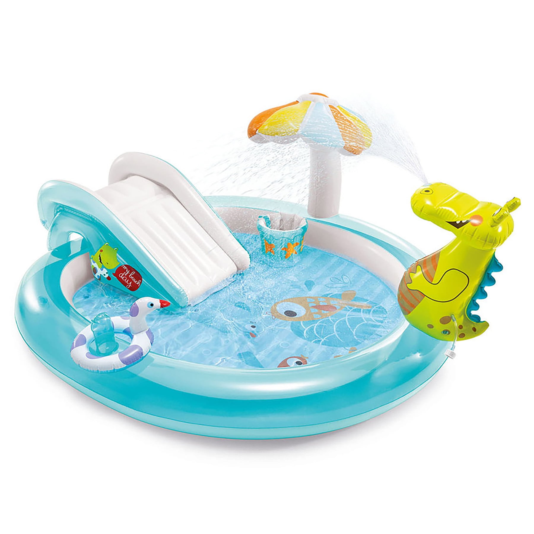 Intex Inflatable Mushroom Water Play Center Kiddie Baby Swimming Pool Ages 1 3 