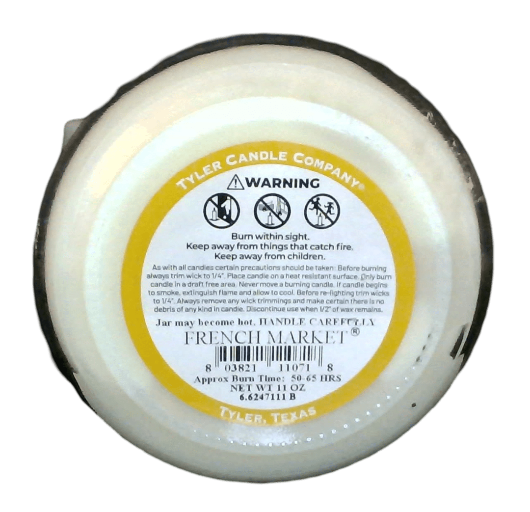 Tyler Candle Company - French Market - 11oz jar candle - with Tyler matches