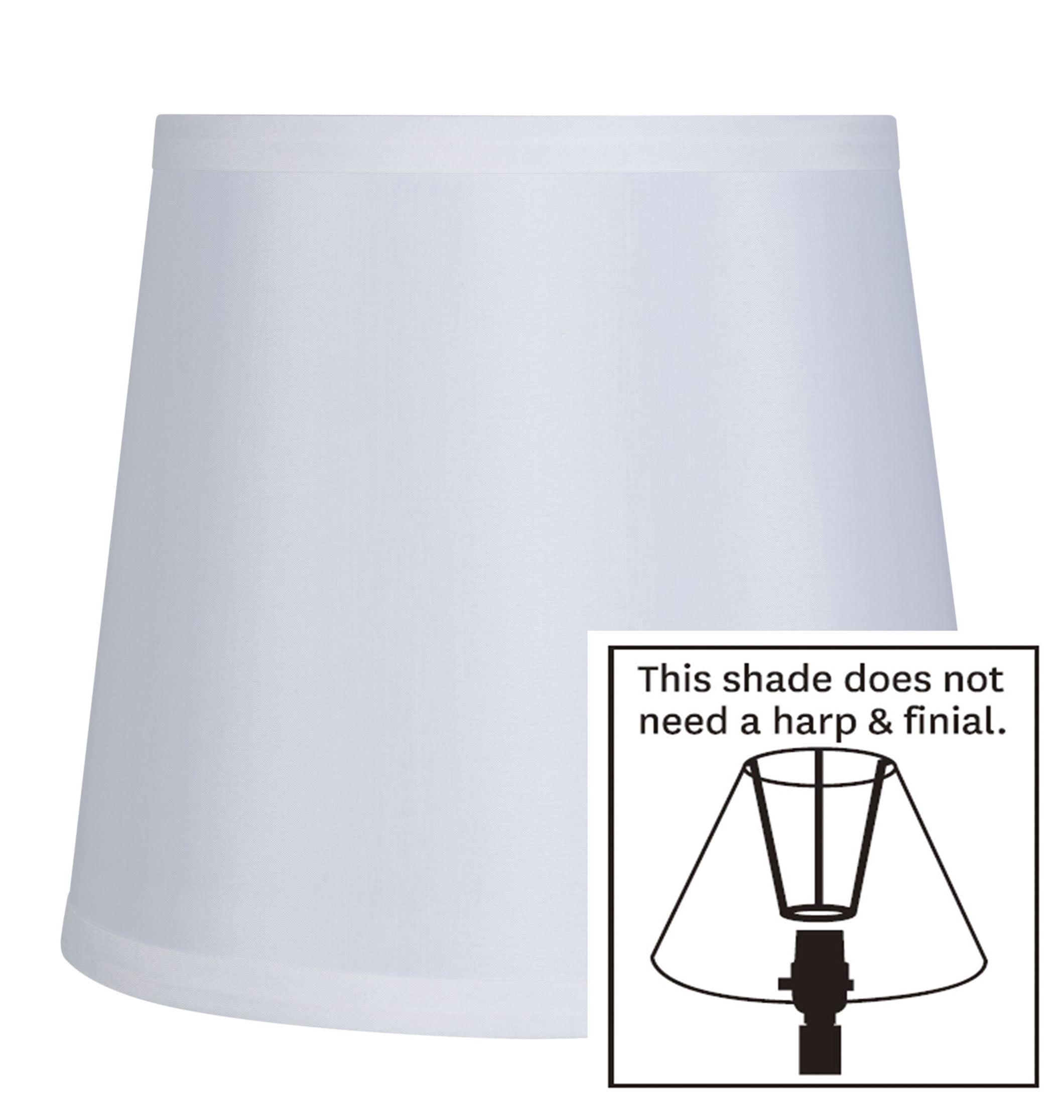 Mainstays 7x9x8" Accent Drum Shade, White, Round