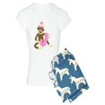 thumbnail image 1 of CafePress - Sock Monkey Monogram Girl J - Women's Light Pajamas, 1 of 1