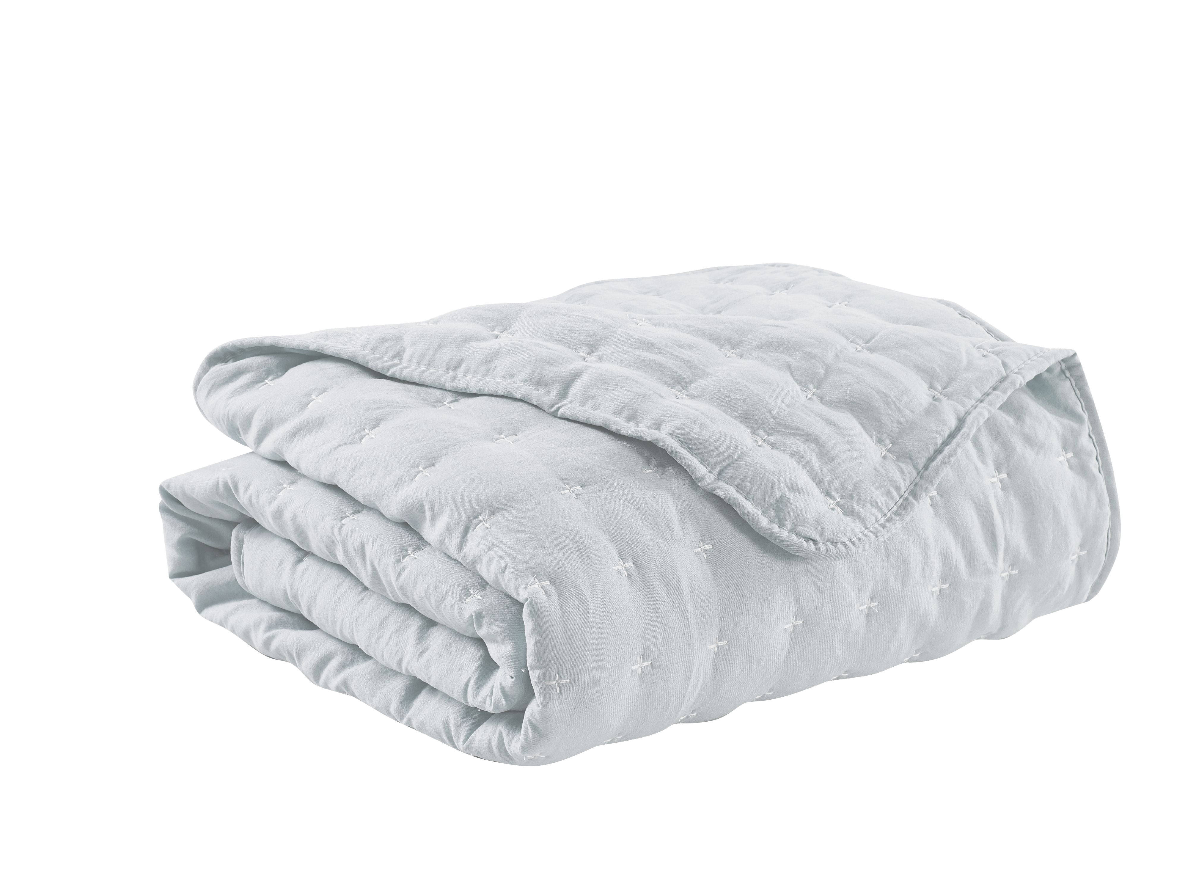 Harper Lane Ruse Cross Stitch Throw Grey