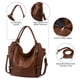thumbnail image 2 of Bolso de mano Realer de piel sintética con hombros a la moda, estilo hobo, tamaño grande, marrón, 2 of 9