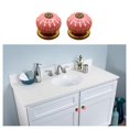 thumbnail image 1 of 2 Pcs Self-Stick Resin Cabinet Knobs Pull Handle Ball Shape Mandala Style Drawer Auxiliary Pulls Handle Helper Kitchen Sliding Door Window Wardrobe Handle Sticker Cupboard Knobs (Pink), 1 of 7