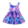 thumbnail image 2 of gljltg Toddler Kid Baby Girl Summer Sleeveless Tie-dye Dress With Sling, 2 of 6