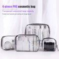 thumbnail image 1 of Bolsa 4 unids/set de cosméticos de PVC transparente impermeable de maquillaje de viaje con cremallera JShteea Para Estrenar, 1 of 7
