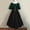 Green, variant on BadyminCSL Women's Round Neck Dress Flare Sleeve Off Shoulder Medieval Vintage Dresses with Corset Patchwork Ball Gown