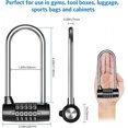 thumbnail image 4 of Cadenas à Combinaison 5 Chiffres, Cadenas Réinitialisable à Manille de 4,65 Pouces de Long, Verrou de Gym Allongé Imperméable pour École, Employé, Gym & Casier de Sport, Gat, 4 of 5