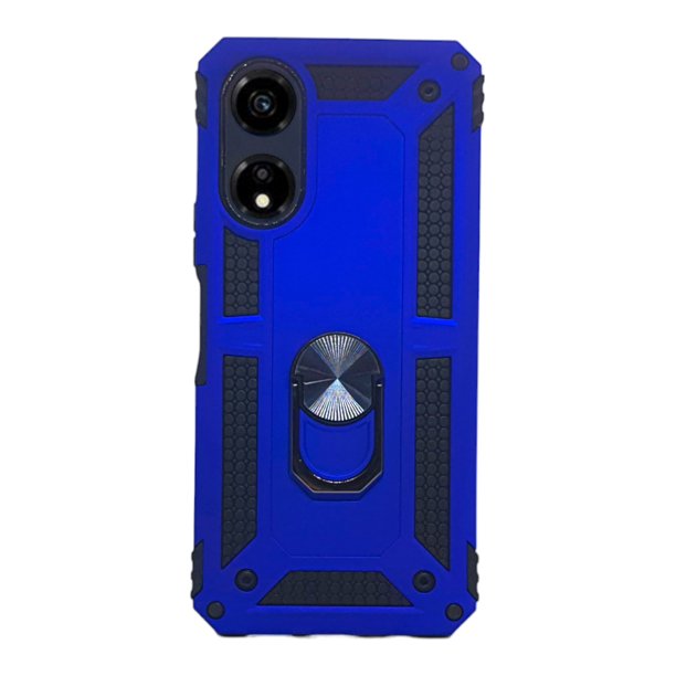 Funda Uso Rudo Con Anillo Magnético Para Honor X5 Plus Azul Rey Más 2 Micas De Cristal Cely Vesmir