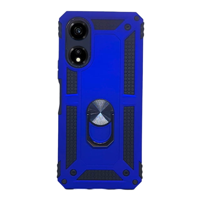 Funda Uso Rudo Con Anillo Magnético Para Honor X5 Plus Azul Rey Más 2 Micas De Cristal Cely Vesmir