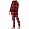 thumbnail image 3 of INSPIRE CHIC Womens Pajama Sets Flannel Printed Long Sleeve Top and Pants Thermal Chirismas 2 Piece Sleepwear S Red, 3 of 6