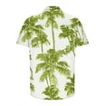 thumbnail image 5 of ZCFZJW Tropical Palm Tree Graphic Shirts for Men Summer Short Sleeve Button Down Hawaiian T-Shirts Trendy Oversized Regular Fit Beach Vacation Tees Tops Yellow XL, 5 of 5