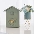 thumbnail image 2 of tredstone Cuckoo Telling Time Silent 2-arm Sweeping Wall Clock Bedside Clock Green, 2 of 8