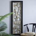 thumbnail image 2 of DecMode Gold Metal Hammered Geometric Wall Decor with Layered Squares and Black Frame, 2 of 14