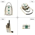 thumbnail image 3 of FORMRS Crossbody Bag for Women Quilted Travel Shoulder Cell Phone Purse with Chain Strap Handbag, Green Abstract Pattern, 3 of 7