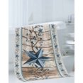thumbnail image 3 of Texas Star Rustic Towel Set of 3, Soft Microfiber Bath Towels, Hand Towel, Washcloths, Country Blue Berry Brown Wooden Plank Quick-Dry Absorbent Towels for Bathroom Kitchen Hotel Beach Gym Spa, 3 of 7