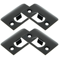 4 Pcs Door Striker Plates Kick Deadbolt for Exterior Doors Black