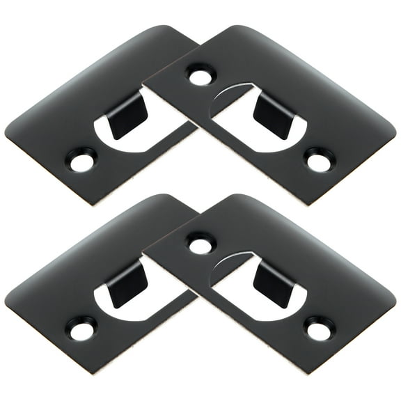 4 Pcs Door Striker Plates Kick Deadbolt for Exterior Doors Black