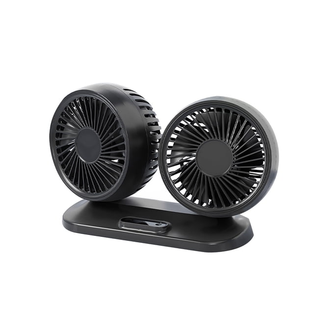 Hogar y jardín, Decoración de otoño, Ventiladores, Ventilador de escritorio para coche de doble cabezal, 24 V, para camión grande, 12 V, refrigeración, coche pequeño, interfaz USB, potente ventilador
