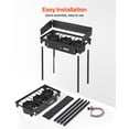 thumbnail image 5 of VEVOR 3 Burner Outdoor Propane Gas Stove, 225,000 BTU Propane LPG Gas Camping Stove, Heavy-duty Carbon Steel Outdoor Cooker, with Shield & Tall Stand & Regulator, for BBQ Camp Home Patio Backyard, 5 of 9
