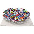 thumbnail image 2 of Yair Emanuel Bowl - Large Laser Cut Hand Painted - Hearts, 2 of 8