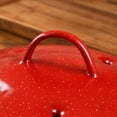 thumbnail image 6 of VAETTLO 8.7-inch Covered Round Roaster Red – 3lb Capacity Mini Roaster Enamel Steel Cookware, Dishwasher Safe, Even Heat Distribution for Poultry Meat Vegetables, 6 of 8