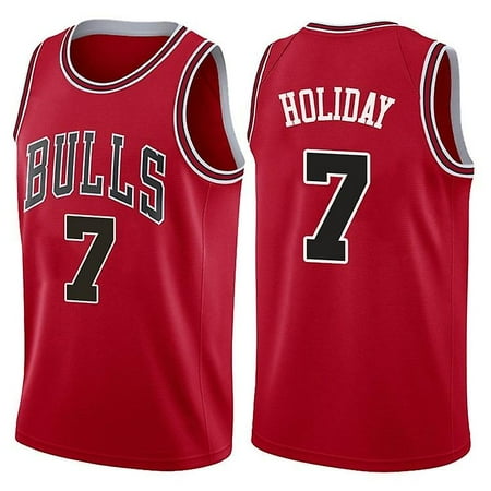 Chicago Bulls Shirt No. 7 Justin Holiday Clothes Jersey