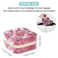 thumbnail image 4 of PhooArto Small Jewellery Box, Pink Bunny Rabbit Portable Travel Mini Jewelry Case for Women Leather Ring Organizer, 4 of 5