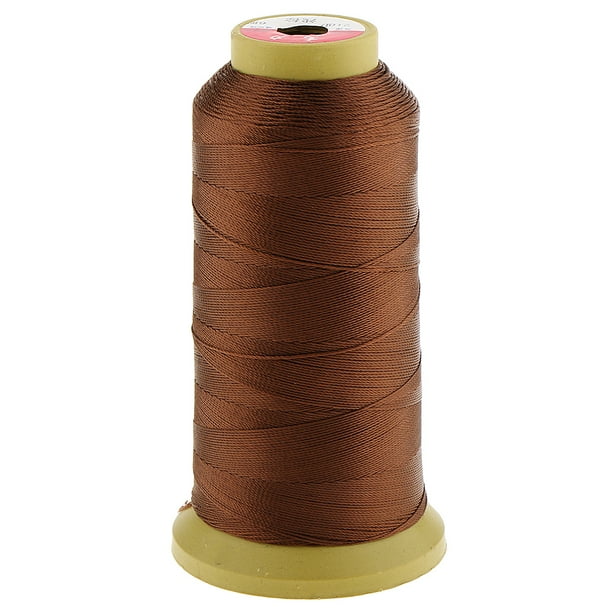 Hilo de coser Nylon 0.4 mm extensiones de cabello multiusos fuerte Marrón claro Colcomx Hilo de coser del pelo