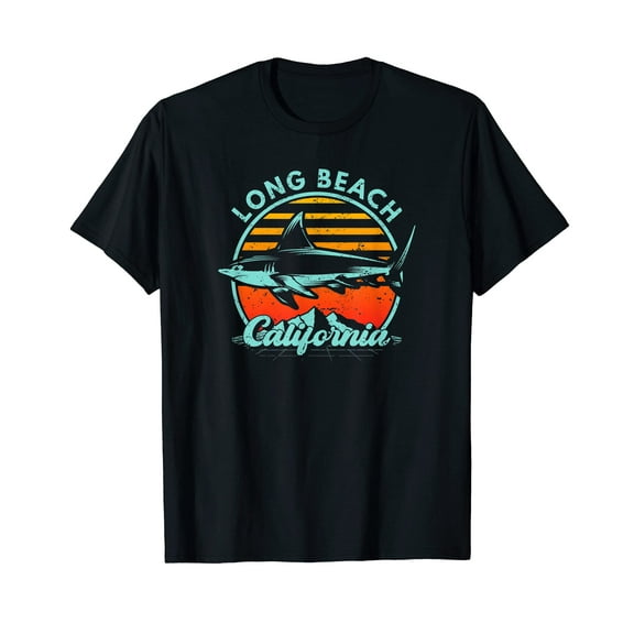Vintage Palm Tree Graphic T-Shirt for Men California Beach Tee for Women Casual Black Short Sleeve