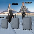 thumbnail image 5 of uhomepro Gray 3 Pieces Travel Luggage Set TSA Lock, ABS Trolley Carry On Suitcase Bag 20" 24" 28" with Spinner Wheels, 5 of 12