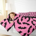 thumbnail image 4 of Manfei Horror Bat King Size Comforter Sets,Halloween Theme Bedding Comforter Set,Black Pink Bedding Set For Teens Boys,Super Cozy Room Decor Reversible,3 Pieces, 4 of 8