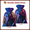 thumbnail image 2 of Pofeuu Five Nights At Freddy'S Print Christmas Gift Bag, Burlap Drawstring Pouch with Kraft Paper Card for Holiday, Party, and Birthday Wrapping-Small, 2 of 7