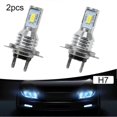 thumbnail image 3 of 2*H7 LED Car Headlight Bulbs DC 12-24V Xenon White Daytime Running Lights High Low Beam 55W 8000LM 6000K Super Bright Car Lights, 3 of 5